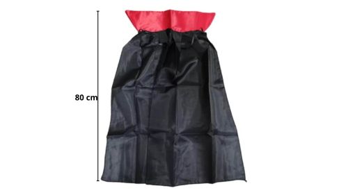 CAPA VAMPIRO INFANTIL PRETA C/VERMELHO
